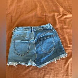 Two-tone high rise shorts